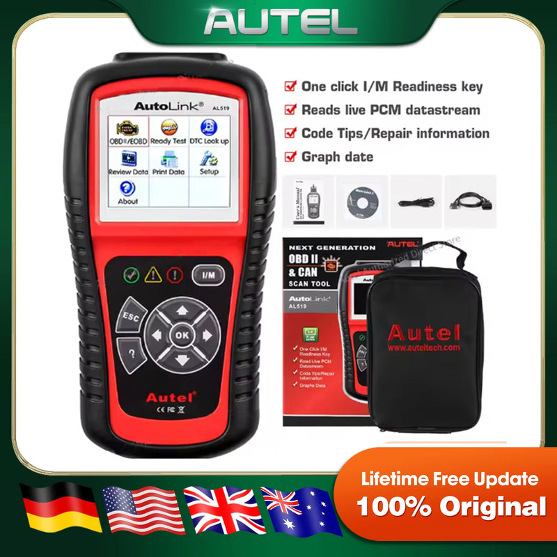 Autel AutoLink AL619 ABS/SRS and OBD2 Code Reader