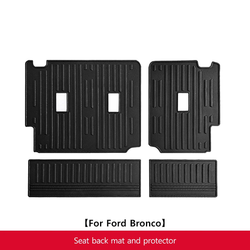 All-Weather Floor Mats and Cargo Liner Set for Ford Bronco 2021 2025 Left Hand Drive Waterproof