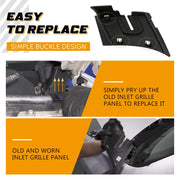 Left Right Air Inlet Cowl Grille Panel for 2007-2014 Tahoe Yukon Escalade 25820729 25820730
