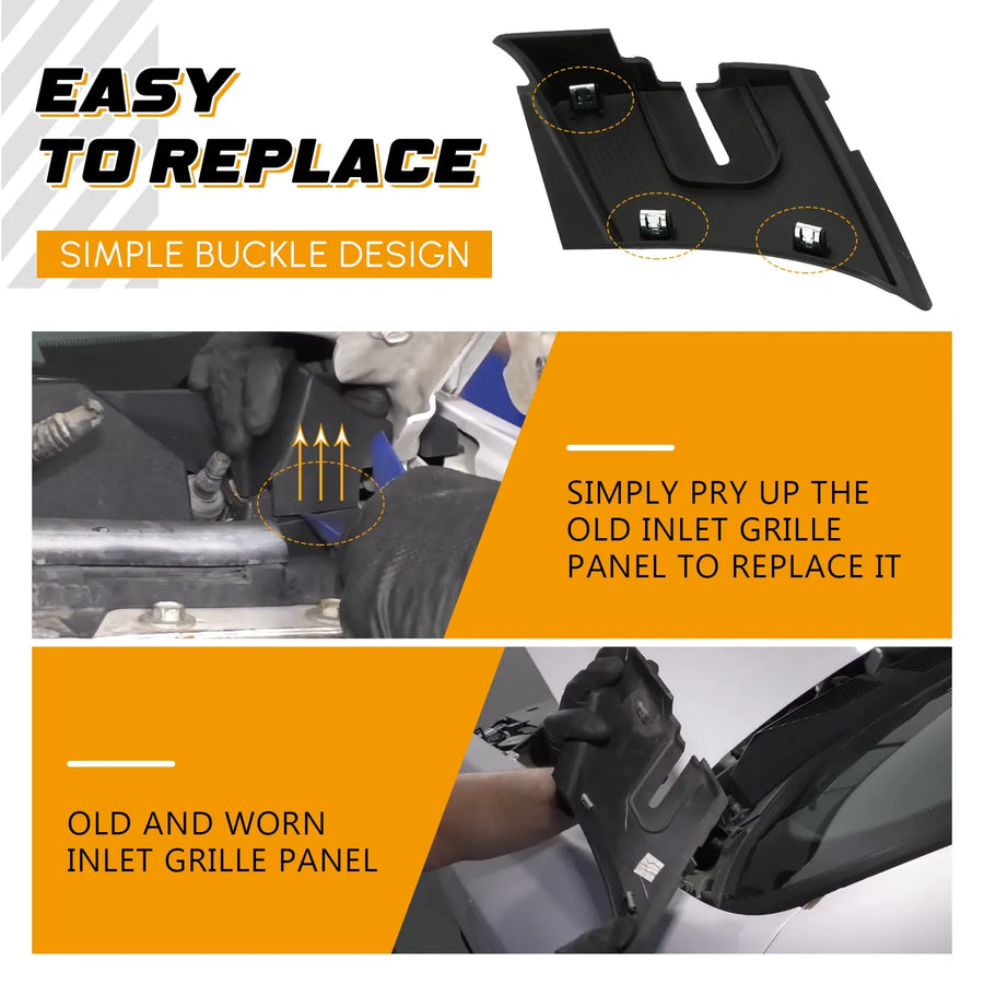 Left Right Air Inlet Cowl Grille Panel for 2007-2014 Tahoe Yukon Escalade 25820729 25820730