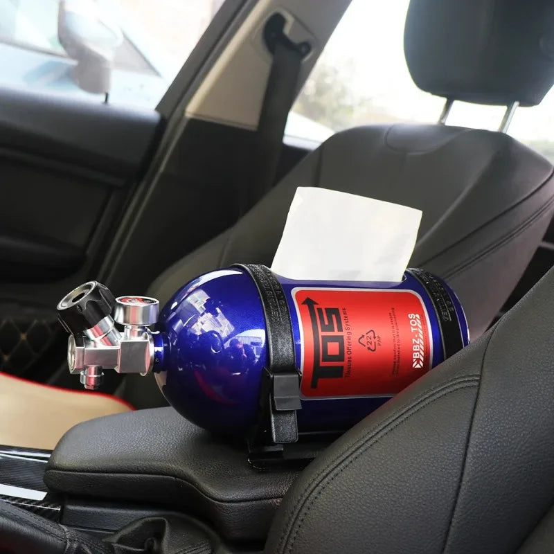 NOS Nitrous Bottle-Style Car Tissue Box – Interior Decoration & Tissue Holder