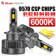 2-Piece D1S/D2S/D3S/D4S/D5S/D8S LED Headlight Conversion Bulb – 6000K, CANBUS