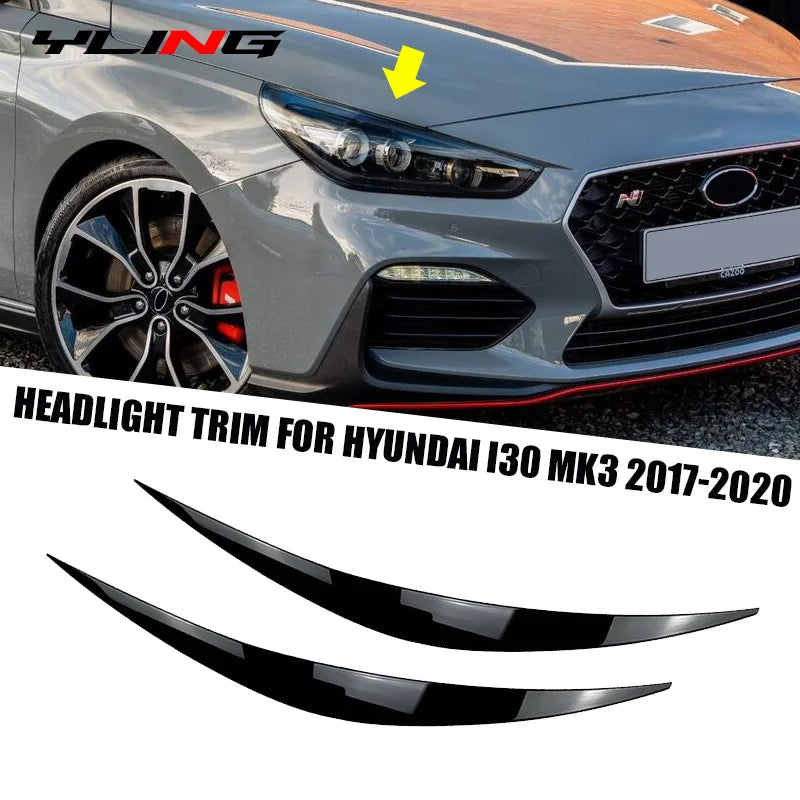 Headlight Eyebrow Trim Set for 2017–2020 Hyundai i30
