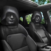 2-Piece Horror Face Car Headrest Covers – Universal Washable Interior Decor