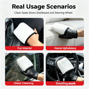 Double-Sided Microfiber Car Interior Cleaning Mitts