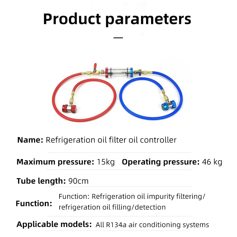 Automotive A/C Refrigerant Oil Analyzer & Filtration Tool