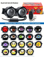 3-Inch Dynamic Devil-Eye LED Projector Light – 6 or 33 Modes