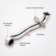 Stainless Steel 2.5in Exhaust Downpipe for 2007–2016 MINI Cooper/Clubman/Countryman