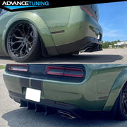 Matte Black Rear Bumper Diffuser for 2015–2023 Dodge Challenger
