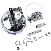11-Inch Chrome Brake Booster, Master Cylinder & Valve Kit for Chevrolet/GMC 1973-1993