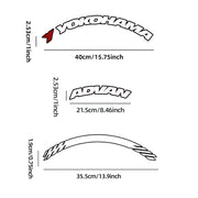 Yokohama Tire Letter Stickers Set for 4 Wheels 3D Pvc Raised Tire Decals Waterproof Racing Sidewall Decor