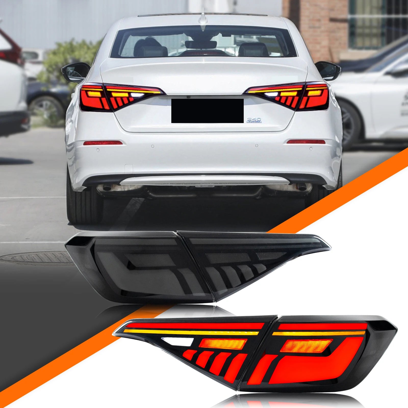 Honda Civic 11th-Gen Sequential LED Tail Light Pair – 2022–2027