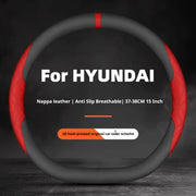 Nappa Steering Wheel Cover for Hyundai Elantra Tucson Creta Santa Fe Sonata Palisade