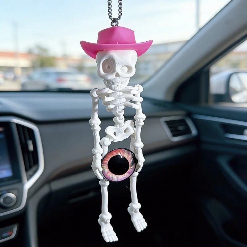 3D-Printed Skull Skeleton Hanging Car Ornament