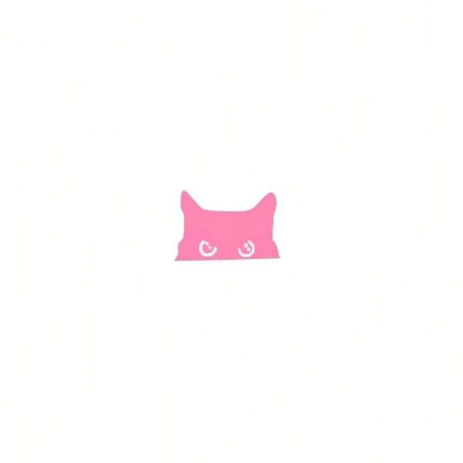 Black Cat Peeker Button Vinyl Decal