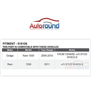 Pair Front Wheel Bearing and Hub Assembly Compatible with 2009-2010 Dodge Ram 1500, 2011 Ram 1500, 5 Lug W/ABS
