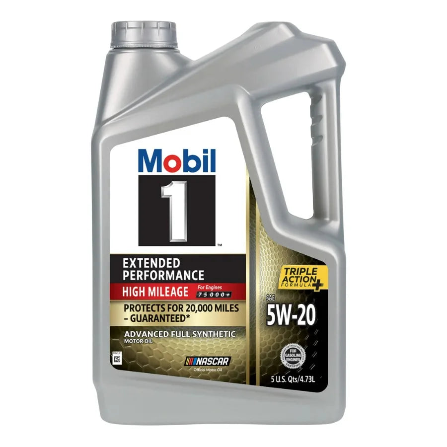 Mobil 1 Extended Performance High Mileage 5W-20 Motor Oil, 5 Quart Pack of 3