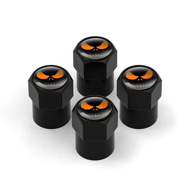 4-Piece Aluminum-Alloy Tire Valve Cap Set