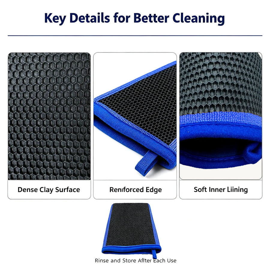 Honeycomb Clay Mitt for Car Paint Decontamination
