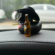 Black Rubber Duck Dashboard Ornament