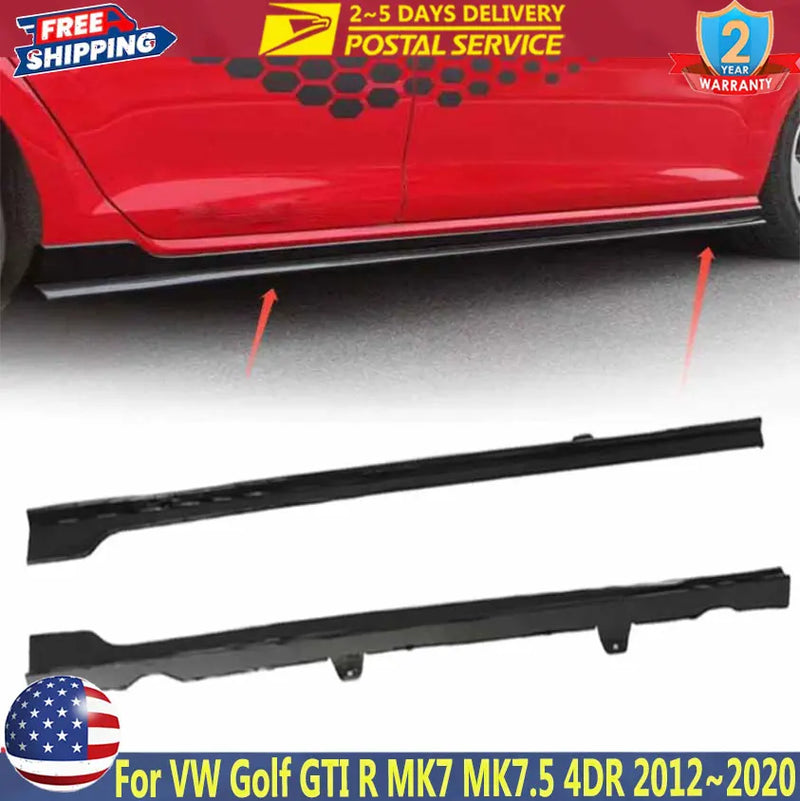 Side Skirt Extension Kit for Volkswagen Golf GTI R MK7.5 4DR 2012-2020