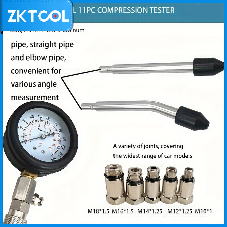 Automotive Engine Compression Tester Gauge Kit