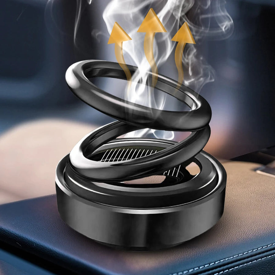 Solar-Powered Rotating Car Aroma Diffuser