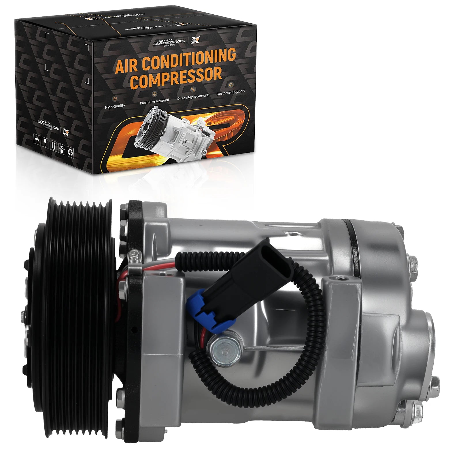 A/C Compressor & Clutch for Volvo VNL/VNM Trucks 2006-2007