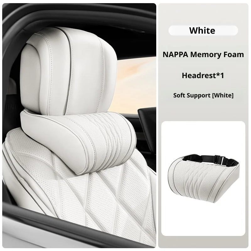 Nappa Leather BMW Car Headrest and Lumbar Support Pillow