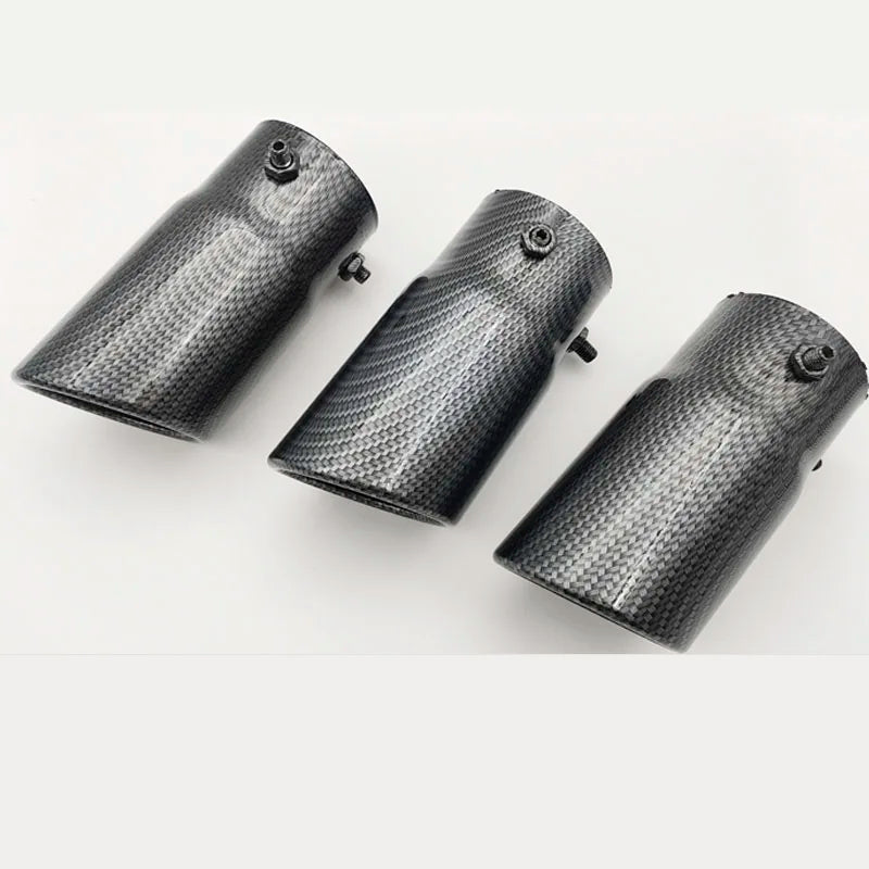Universal Carbon-Fiber & Stainless Steel Exhaust Tip, 70/76mm