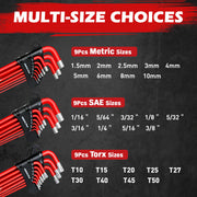 30-Piece Long-Arm Ball-End Hex and Torx Key Set