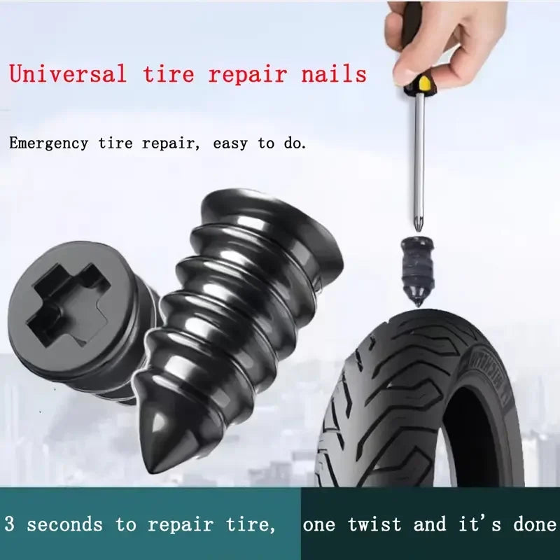 10/20/30-Piece Tubeless Tire Repair Rubber Nail Kit – Mixed Sizes