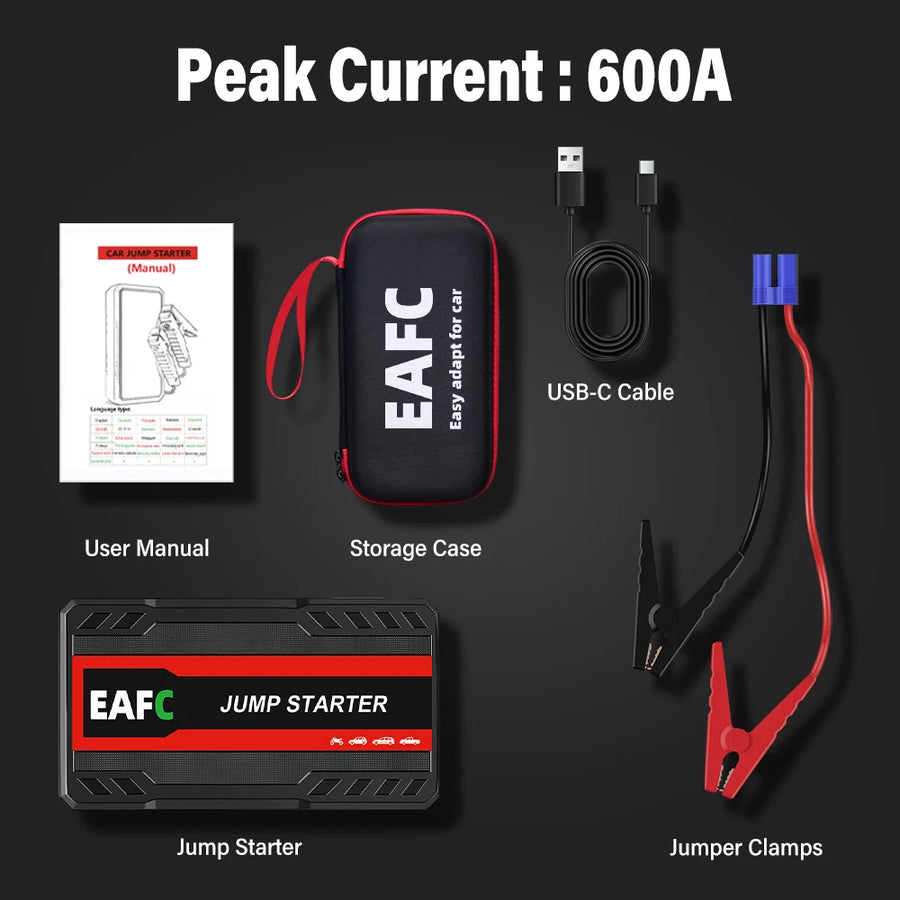 600A-2000A 12V Portable Car Jump Starter and Power Bank