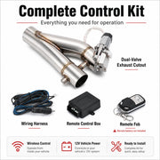 Universal Electric Exhaust Cutout Valve Kit