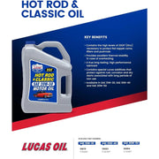 Lucas Oil Hot Rod & Classic Car 10W-40 Motor Oil, 5 Quart