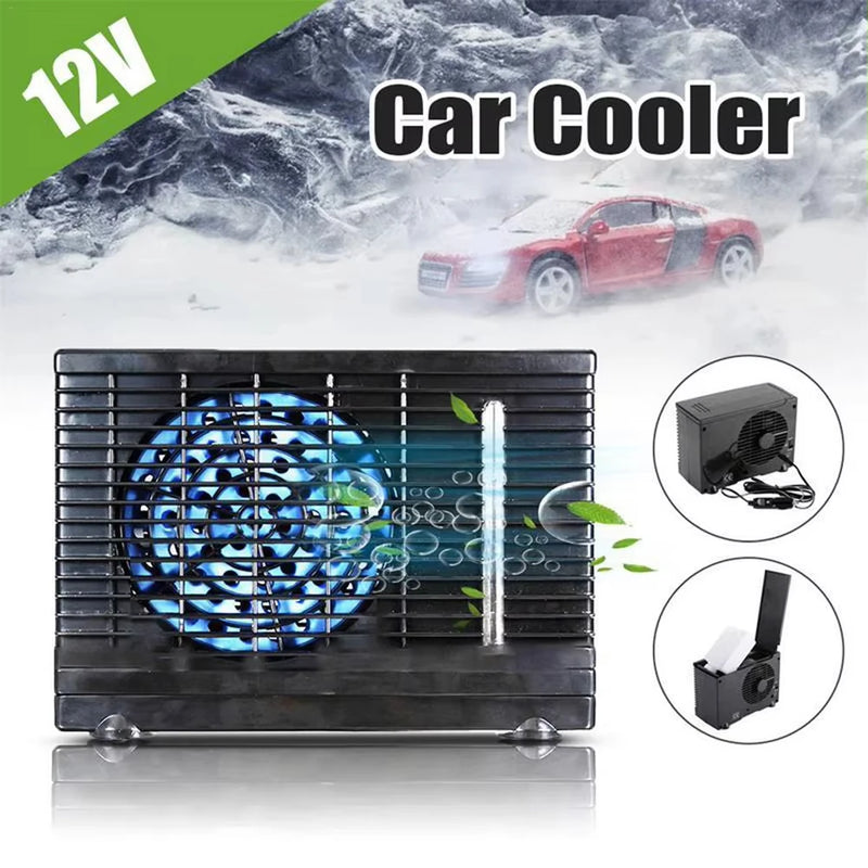 Car Air Conditioner 12V Electronic Water Cooling Adjustable Cooling Fan Removable Air Cooler Portable Water Chiller