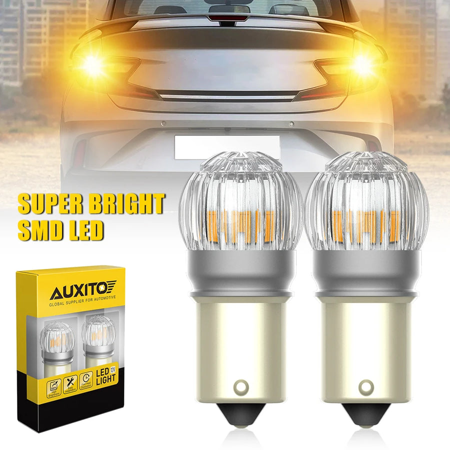 2-Piece 1156 LED Reverse/DRL Light Bulb – Amber/Yellow/White