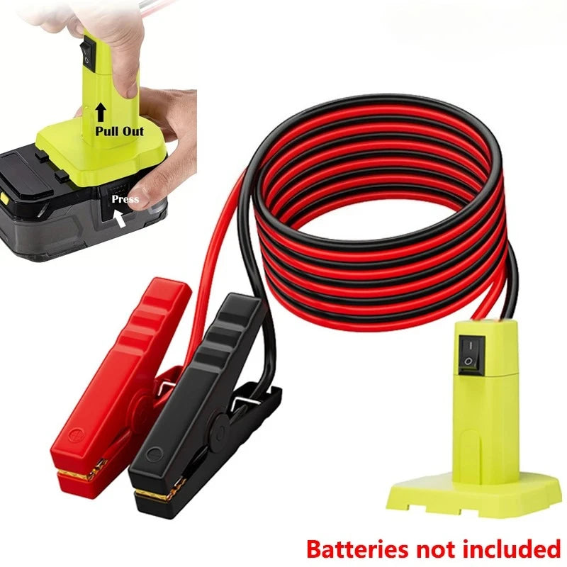 8 AWG Jumper Clamp Adapter Cable for Ryobi 18V Batteries