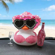 Mini Bikini Rubber Duck Dashboard Ornament – Black or White