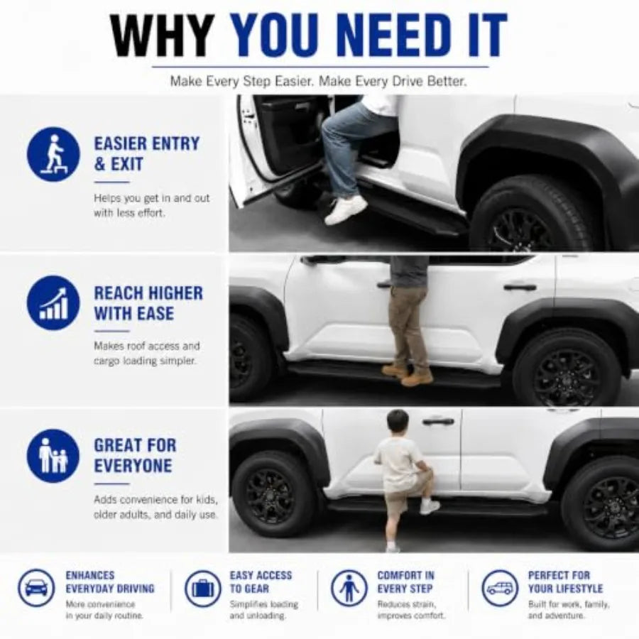Black Running Board Set for Toyota 4Runner