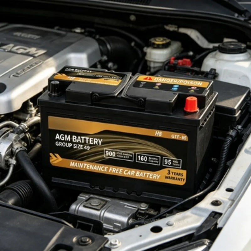 H8 Group 49 12V 95Ah AGM Automotive Battery - 900 CCA