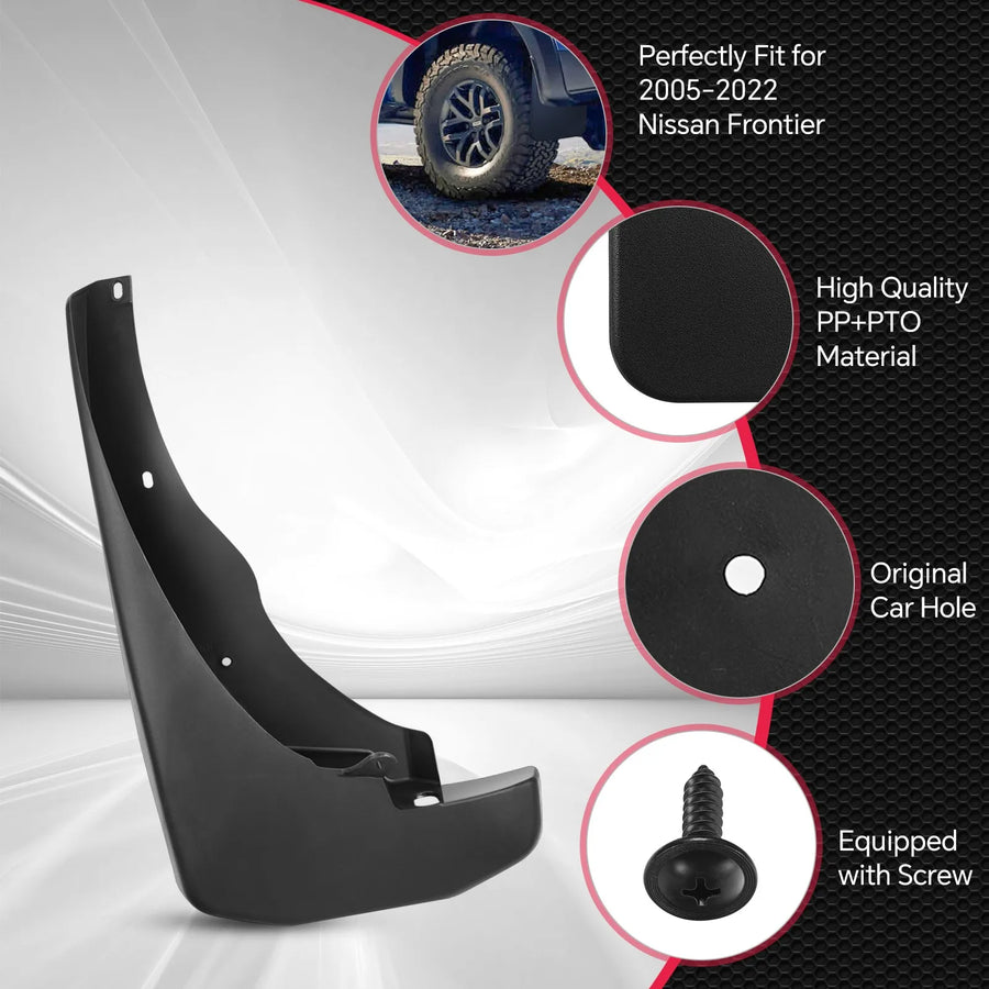 Mud Flap & Splash Guard Set for 2005–2022 Nissan Frontier
