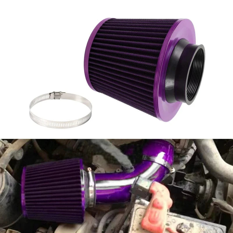 76 mm (3 in) Universal High-Flow Cone Air Filter – Purple