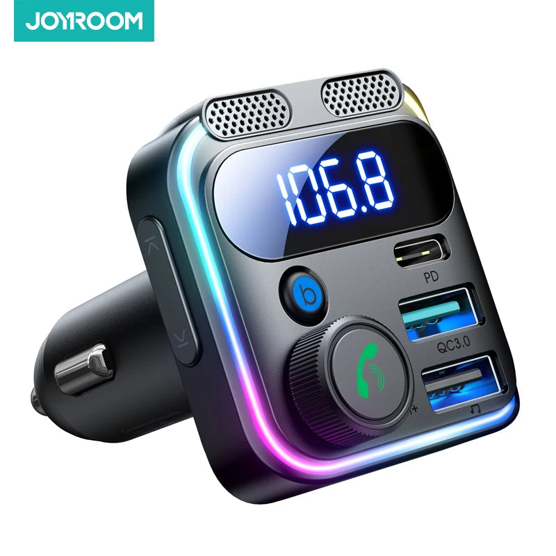 Joyroom 81W Bluetooth 6.0 FM Transmitter and USB Car Charger