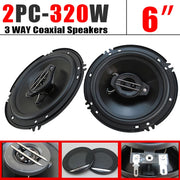 6-Inch 320W 3-Way Coaxial Car Speakers