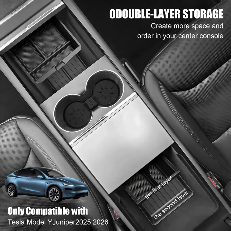 Interior Organizer Set for 2025–2026 Tesla Model Y Juniper – 10 Pieces