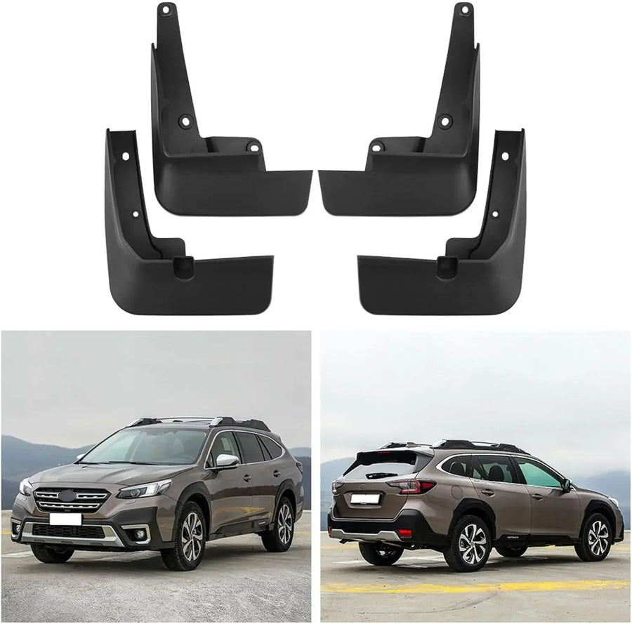 4-Piece ABS Plastic Front & Rear Mud Flaps Mudguards Splash Guard for 2021-2024 Subaru Outback QC-350