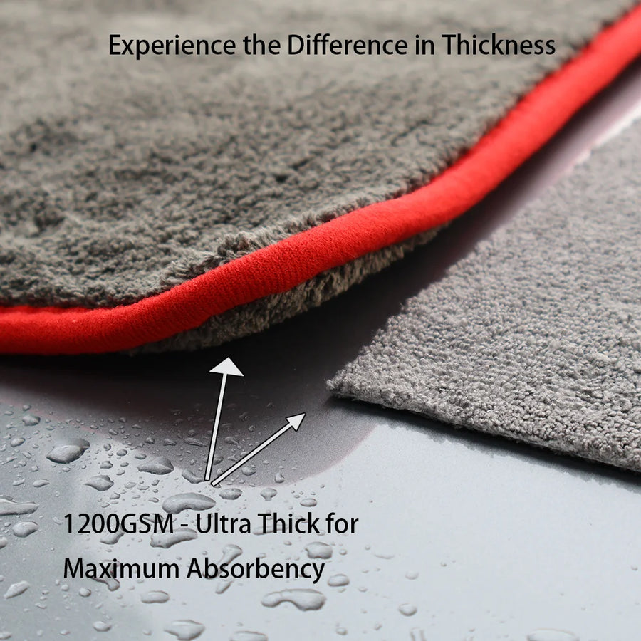 1200 GSM Microfiber Car Cleaning Towel, Three Size Options