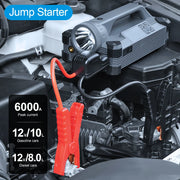 6000A 5-in-1 Car Jump Starter with Tire Inflator and 65W Power Bank