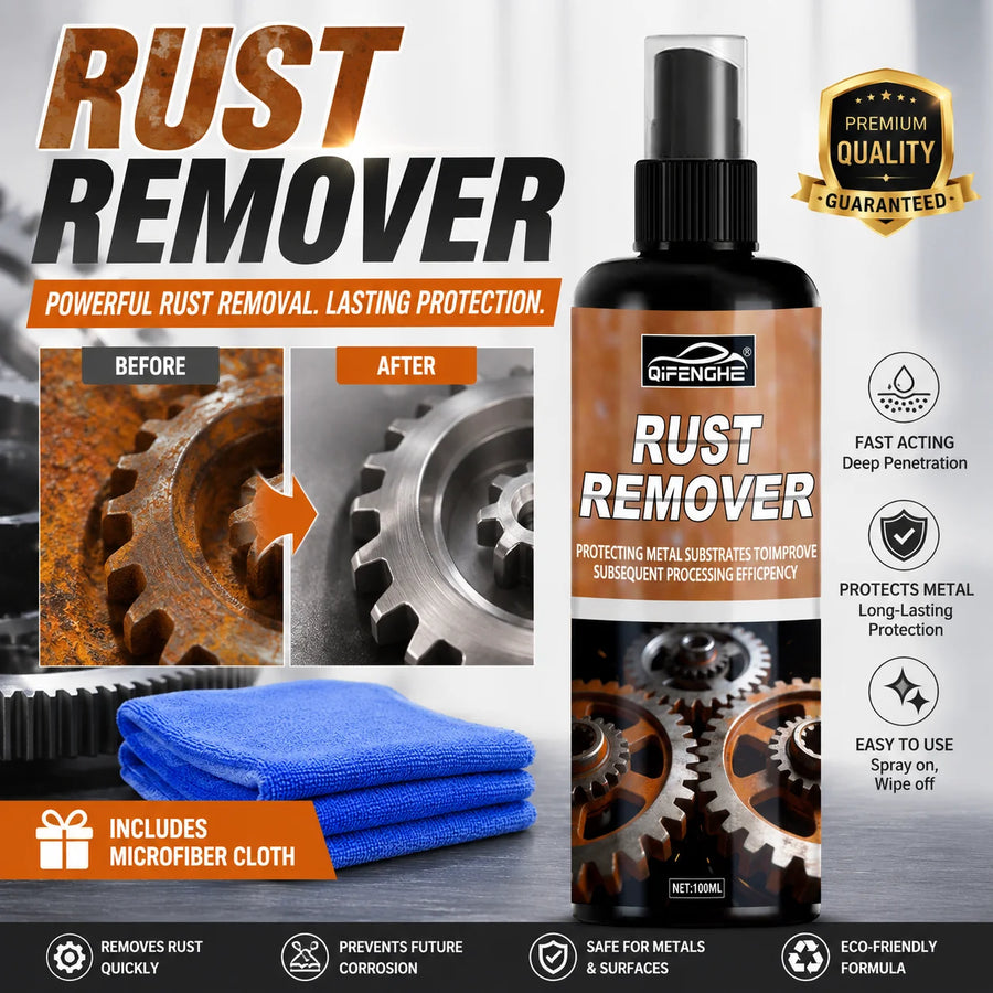 Car Brake Disc Rust Remover, 100% Effective Noise Reduction, Full Metal Polishing Agent & Wheel HUB Spray